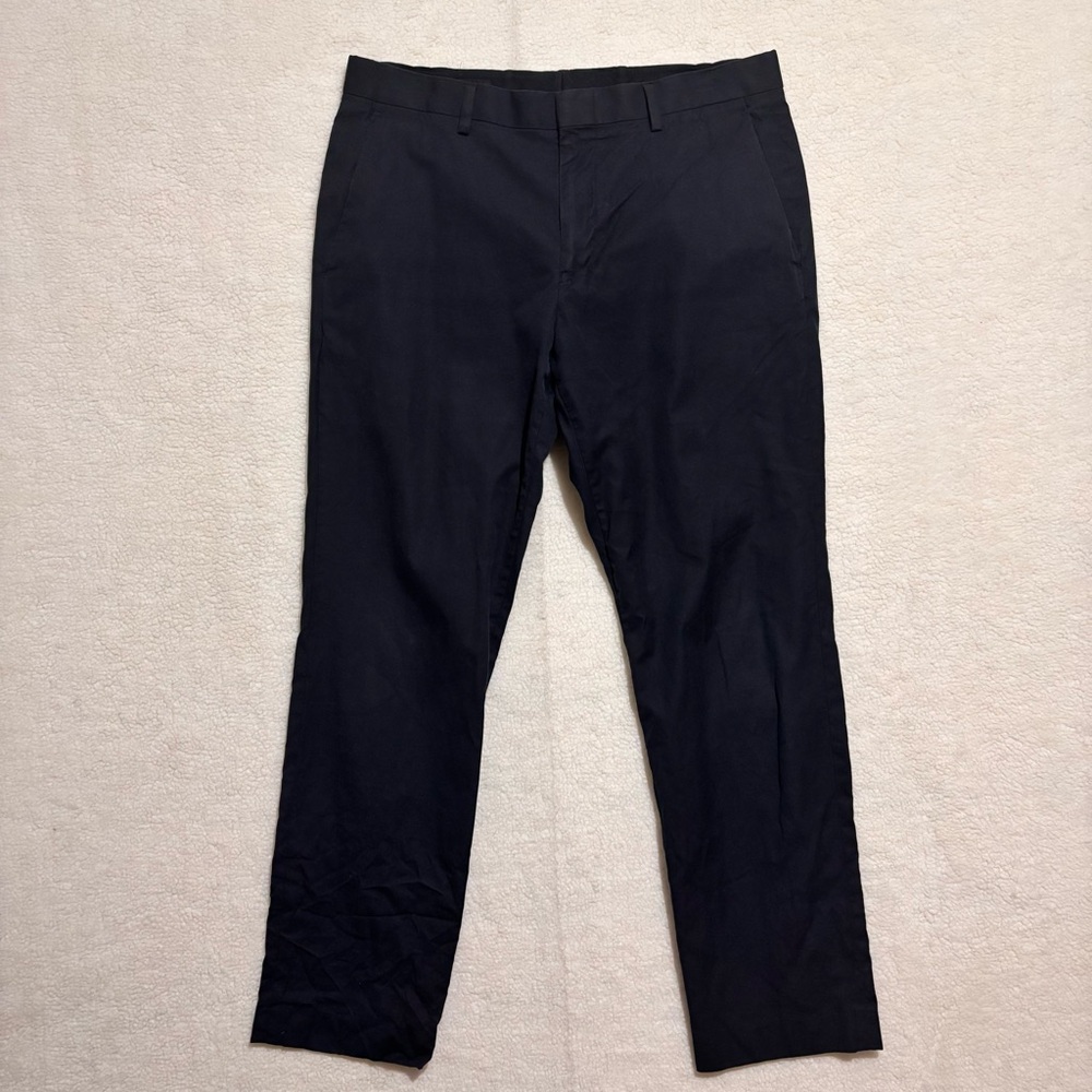 J Crew Womens W32 L30 Ludlow Slim Dress Pants Black Straight Leg Preppy Office